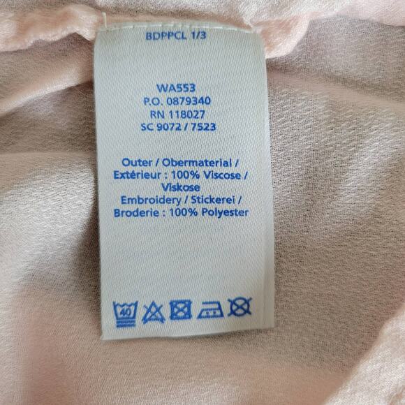 Boden Swim Cover Up Dress Embroidered Pink Viscose V Neck Tassel Women 4 - Picture 10 of 11